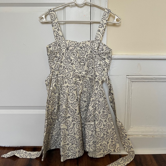 Ixia Vintage Short White Unicycle-Print Dress, EUC - Picture 6 of 6